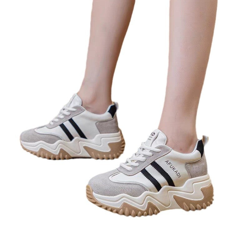 Damen Chunky Sneakers mit ergonomischer Dämpfung und rutschfester Sohle Drune