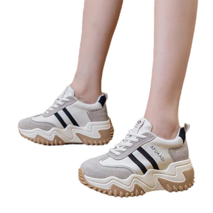 Damen Chunky Sneakers mit ergonomischer Dämpfung und rutschfester Sohle Drune