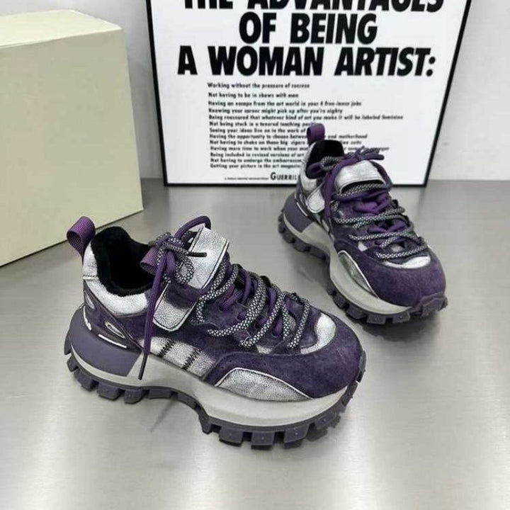 Damen Sportliche Sneaker mit rutschfester Profilsohle und atmungsaktivem Obermaterial Drune