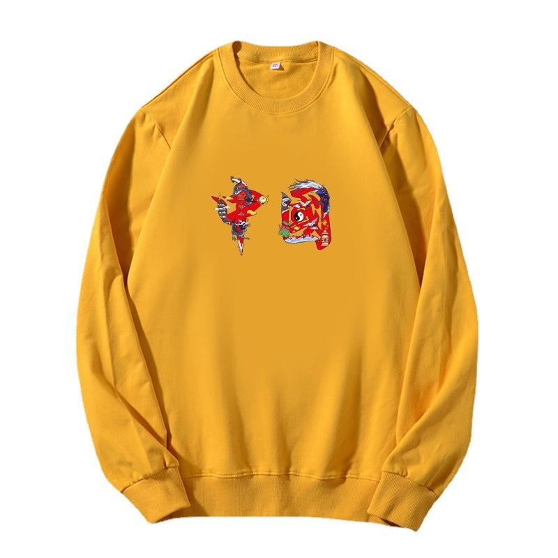 Unisex Oversize Sweatshirt mit Rundhalsausschnitt und dezenter Grafikapplikation Drune
