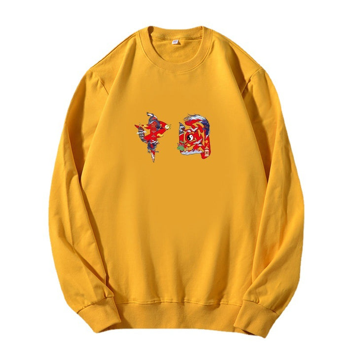 Unisex Oversize Sweatshirt mit Rundhalsausschnitt und dezenter Grafikapplikation Drune