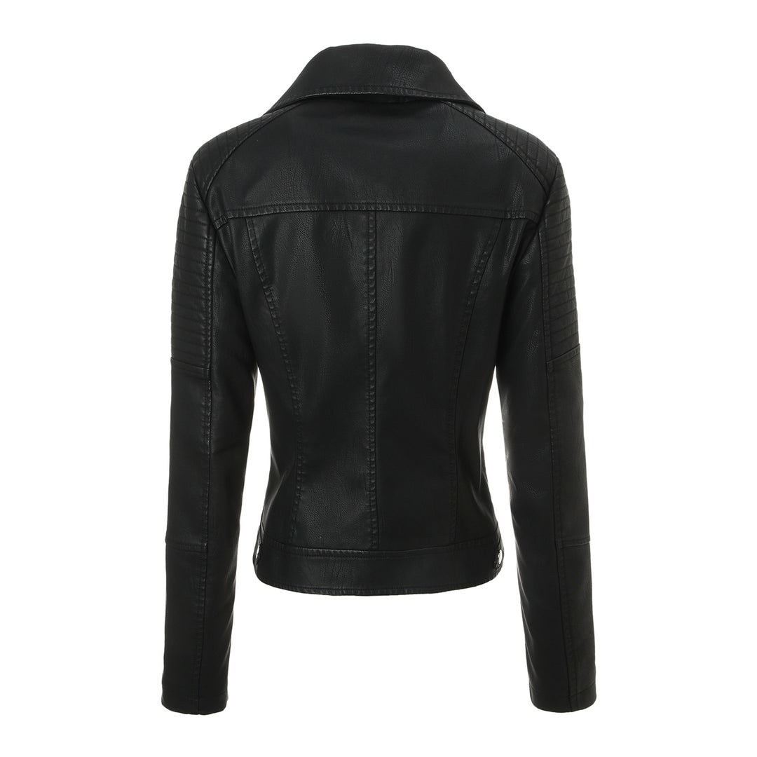 Damen Modische Bikerjacke mit Steppdesign Drune