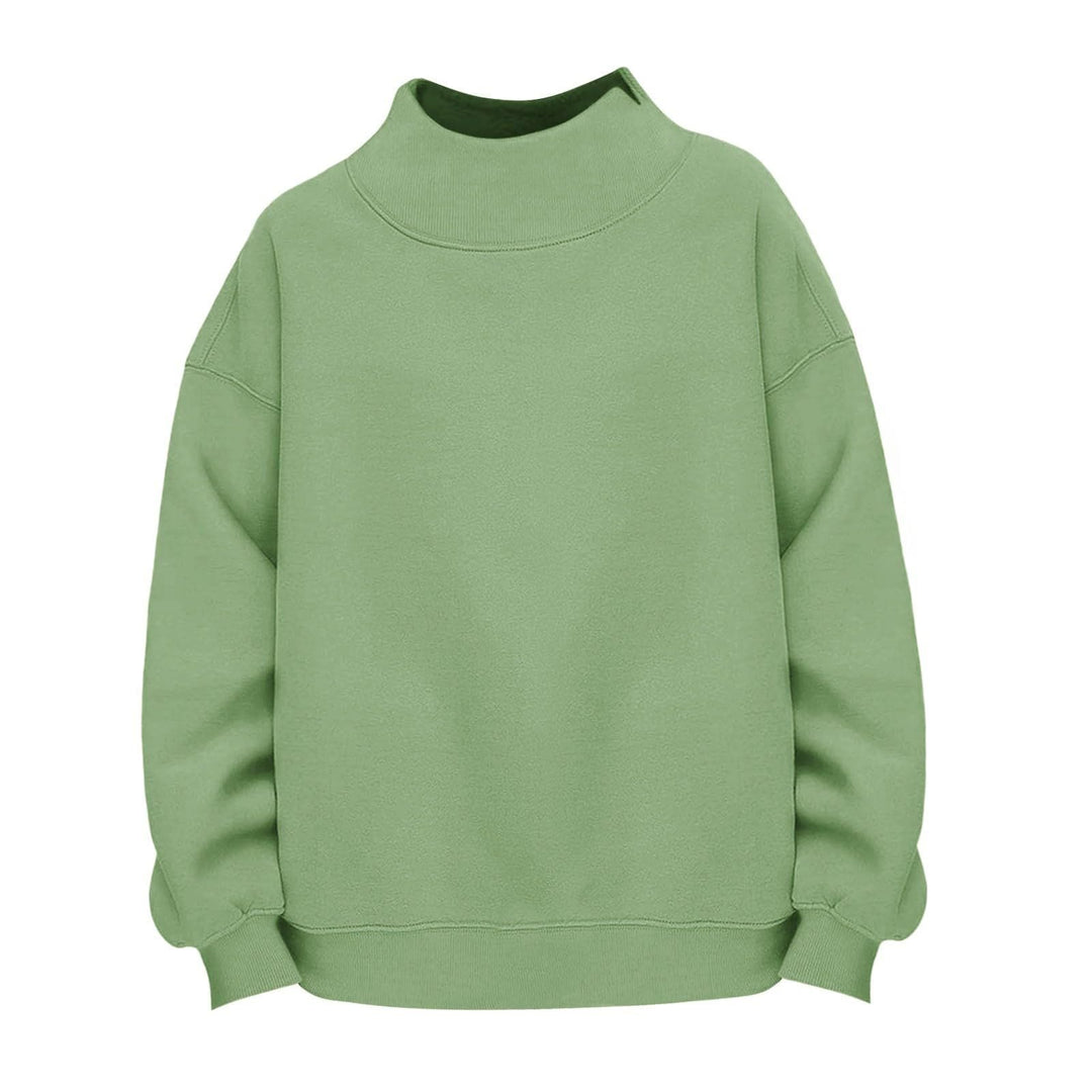 Damen Lässiges Funnel-Neck Sweatshirt im Oversize‑Schnitt mit überschnittener Schulter Drune