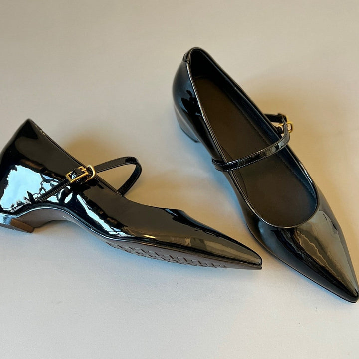 Damen elegante Ballerinas mit dekorativem Riemchen Drune