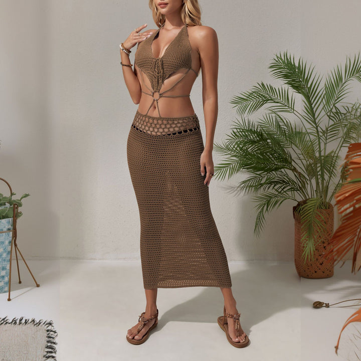 Damen luftiges Häkelkleid Drune