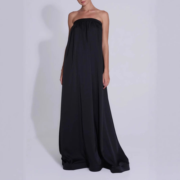 Damen Elegantes Maxikleid mit floralem Design und elastischem Oberteil Drune