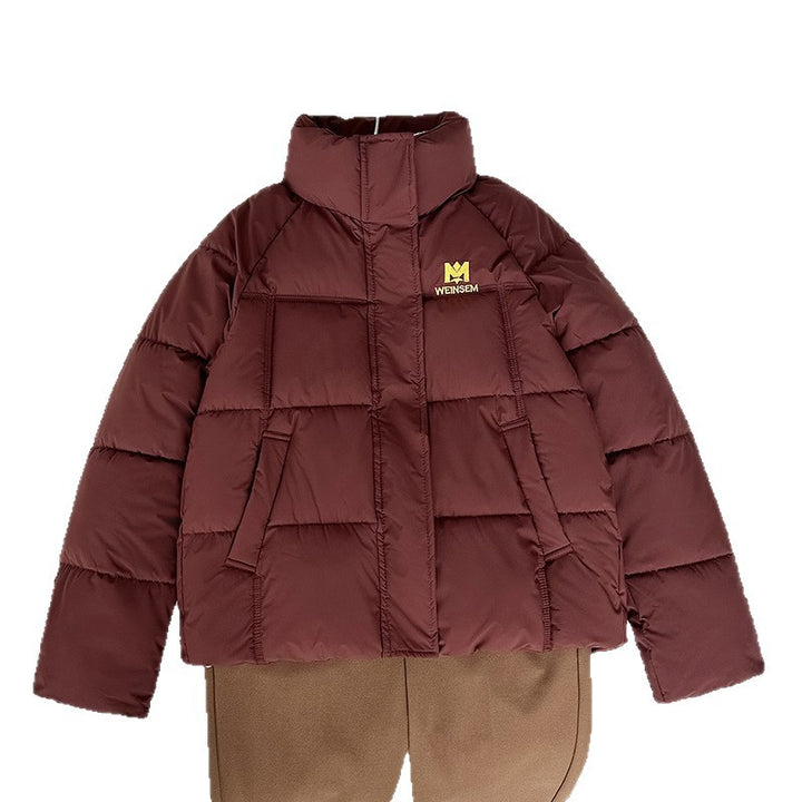 Damen nan kompakte Kurz-Steppjacke mit hochschließendem Stehkragen und schrägeingriff Taschen Drune