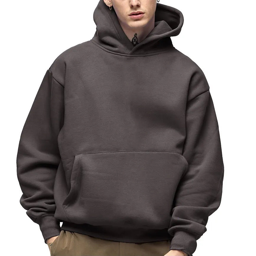 Unisex nan klassischer Kapuzenpullover mit Kängurutasche und weichem Baumwollfleece Drune
