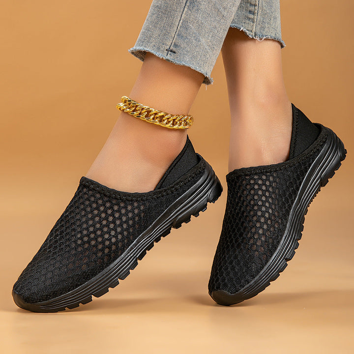 Damen Atmungsaktive Slip-On Freizeitschuhe Drune