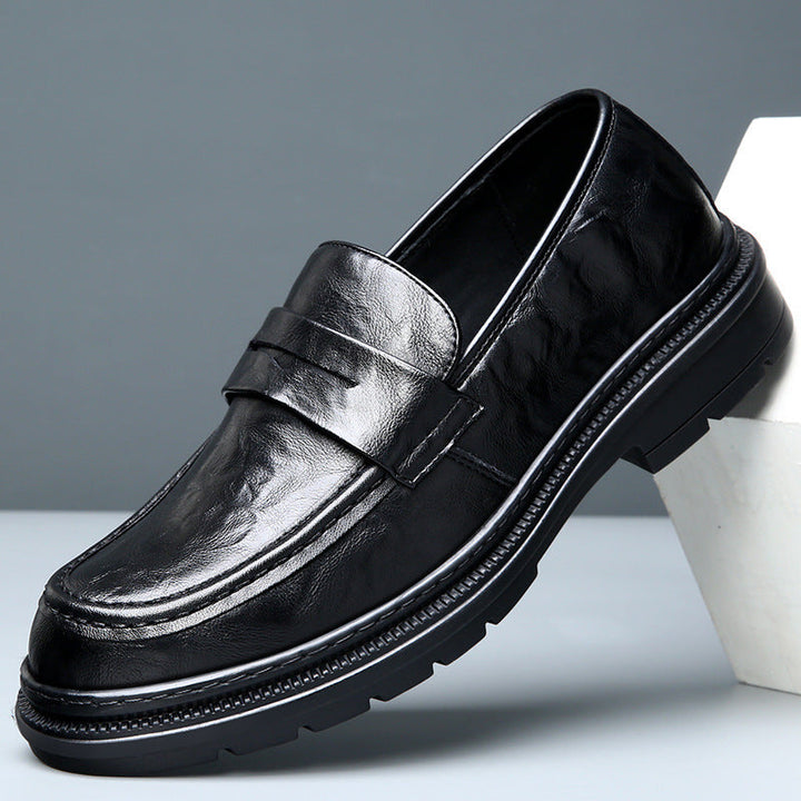 Herren Elegante Ledermokassins mit rutschfester Sohle Drune