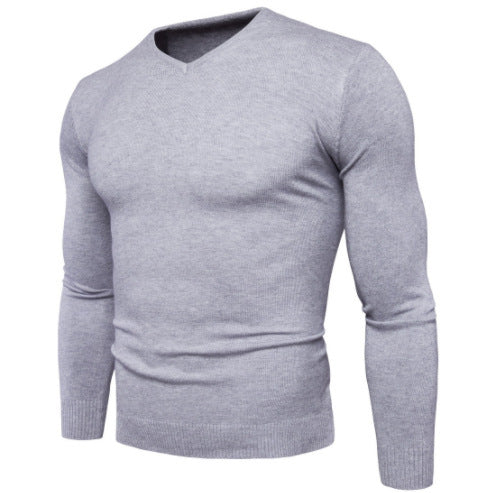 Herren feiner V-Ausschnitt Pullover aus hochwertiger Baumwolle Drune