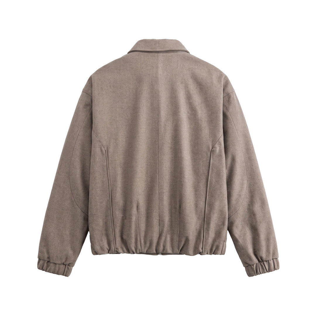 Herren Kurz geschnittener Wollmix‑Blouson mit verdeckter Druckknopfblende Drune