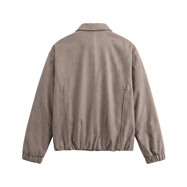 Herren Kurz geschnittener Wollmix‑Blouson mit verdeckter Druckknopfblende Drune