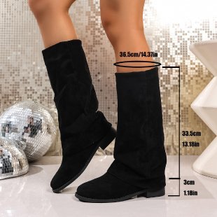 Damen Weiche Winterstiefel aus Veloursleder Drune