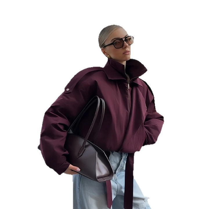Damen Urbaner Parka mit hohem Stehkragen und innovativem Schnitt Drune