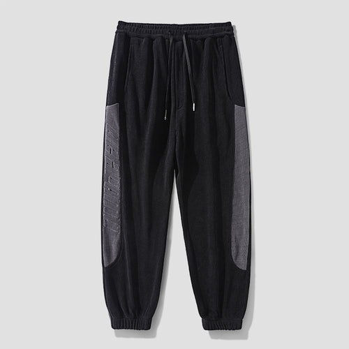 Herren Cordhose im Joggingstil mit seitlichen Panel‑Einsätzen und Kordelzug Drune