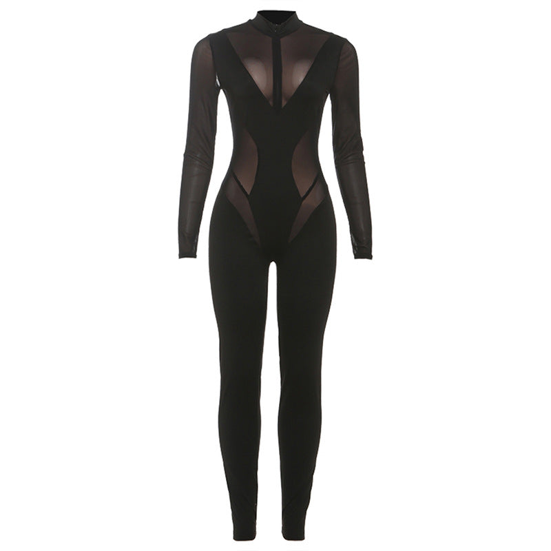 Damen Body mit transparenter Einsätzen und figurbetontem Schnitt Drune