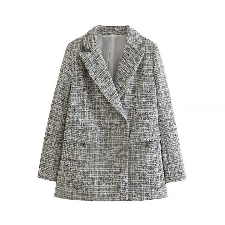 Drune | Blazer Weinlese Doppelreiher Mantel