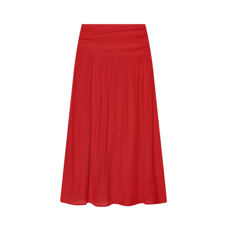 Damen Leichtes plissiertes Crop-Top mit Rüschenkragen und Kordelzug Drune