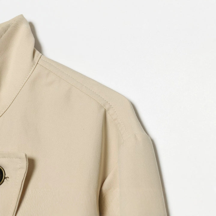 Damen Asymmetrische Kurzjacke mit Stehkragen und taillierten Nähten Drune