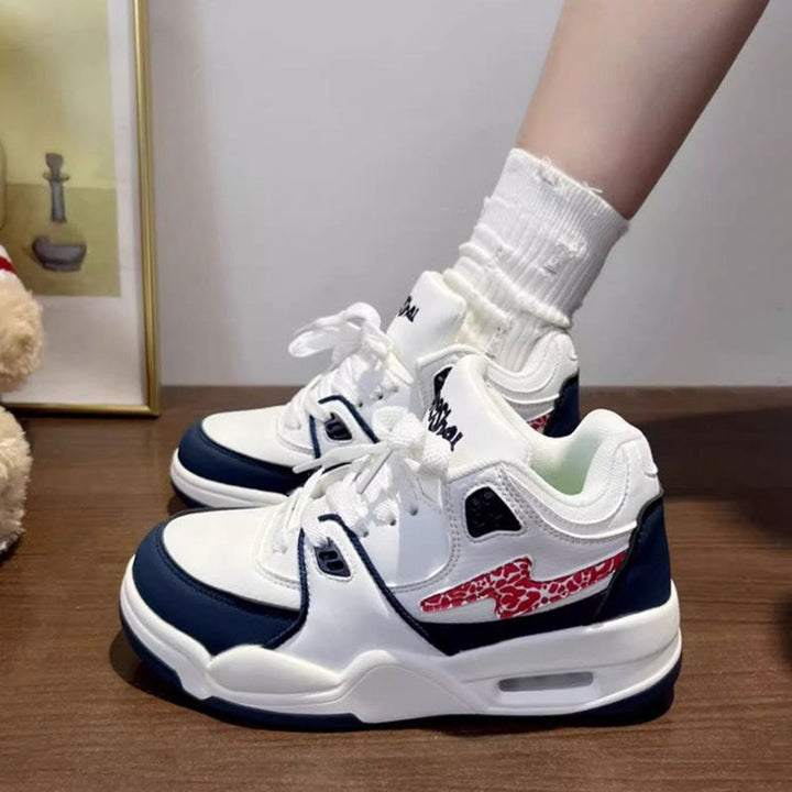 Damen Sportliche Sneaker mit High-Top Design und atmungsaktiver Oberflächenstruktur Drune