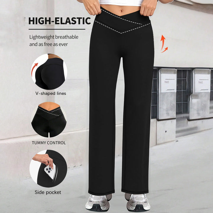 Damen Kompressionshose mit hoher Taille und Tummy Control Drune