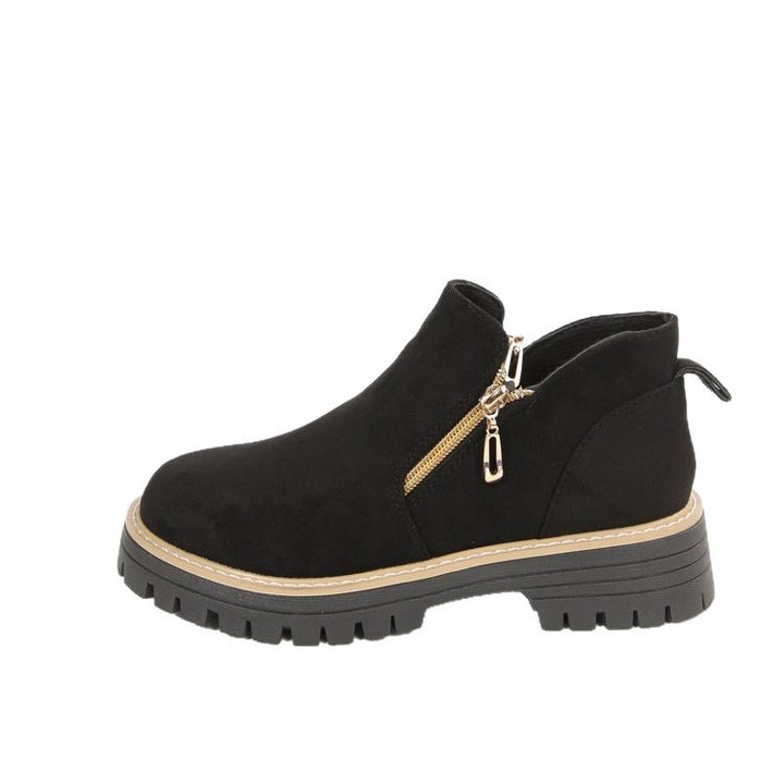 Damen Chelsea-Stiefelette mit profilierter Gummisohle und seitlichem Reißverschluss Drune