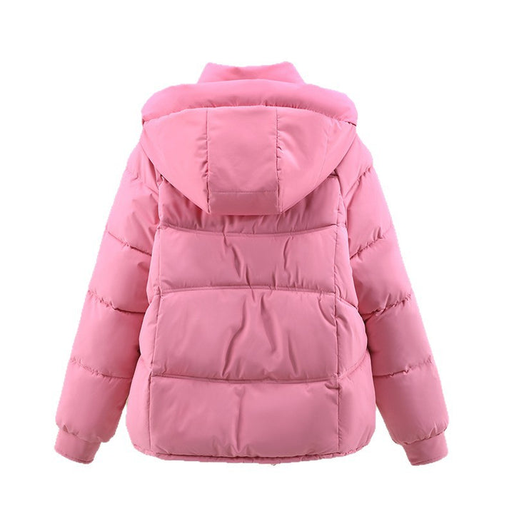 Damen moderne Pufferjacke mit abnehmbarer Kapuze und praktischen Taschen Drune