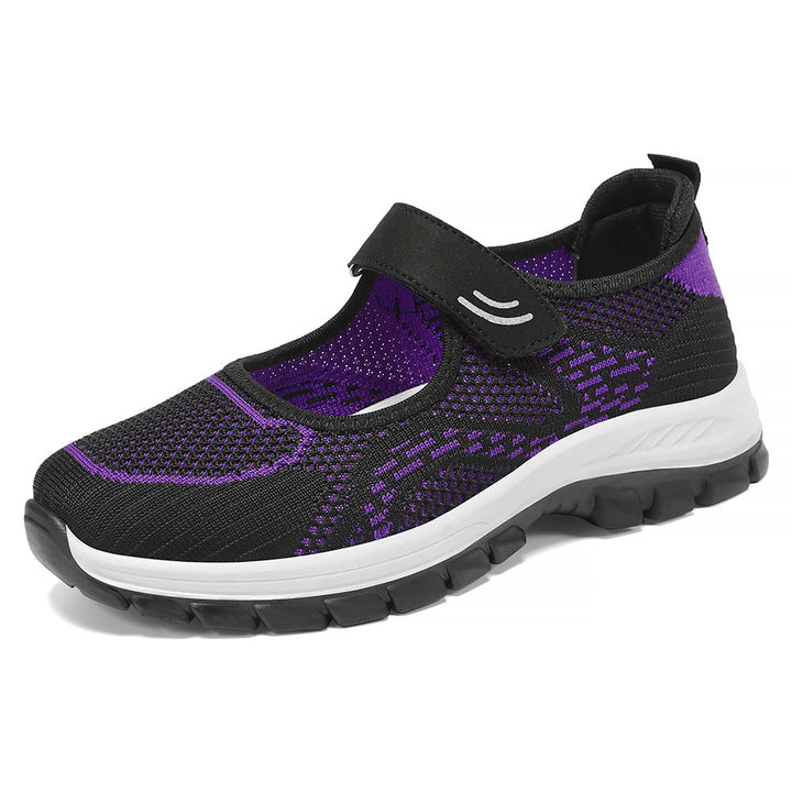 Damen Leichte Freizeitschuhe mit verstellbarem Riemen und atmungsaktivem Netzobermaterial Drune