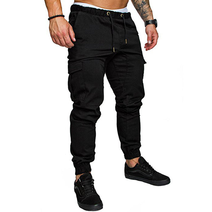 Herren Tapered Cargo-Jogger mit elastischem Bund, Kordelzug und Beuteltaschen Drune