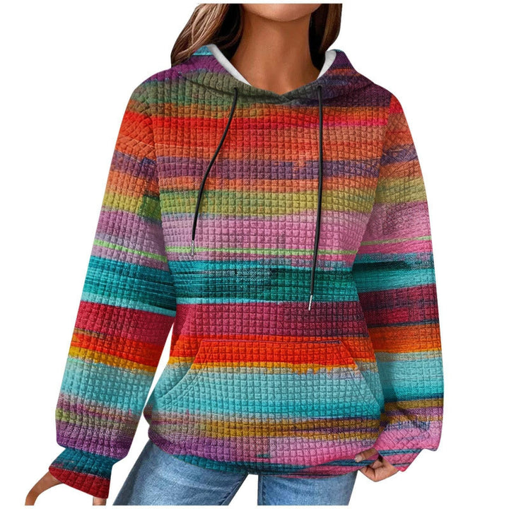 Damen Modischer Kapuzenpullover im Karodesign Drune