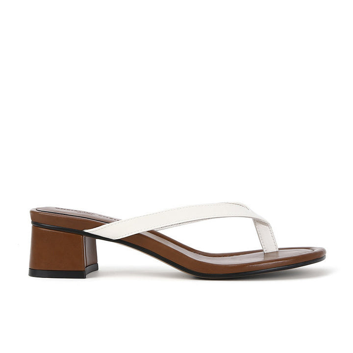 Damen Elegante Blockabsatz Flip-Flops Drune