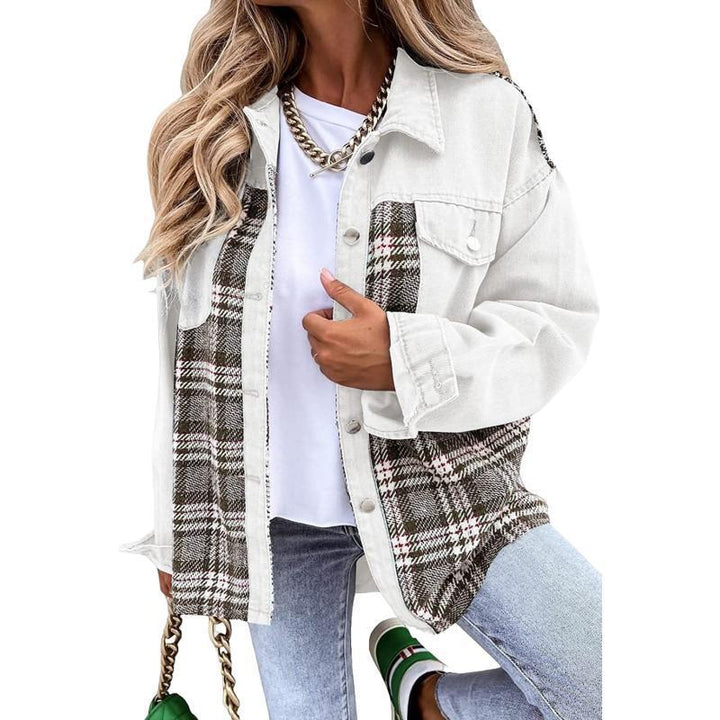 Damen modische Overshirt-Jacke Drune