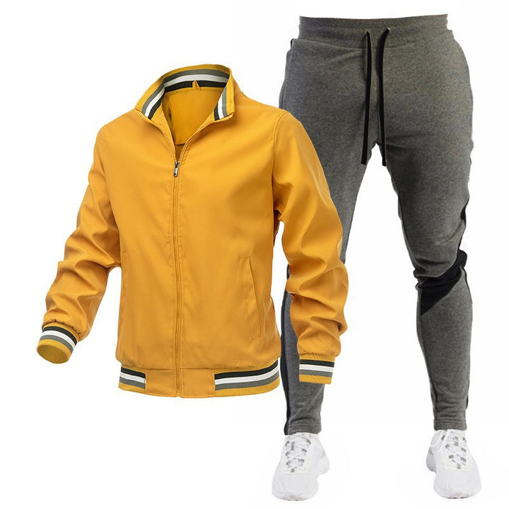 Herren Sportliches Trackjacke und Jogginghose Set Drune