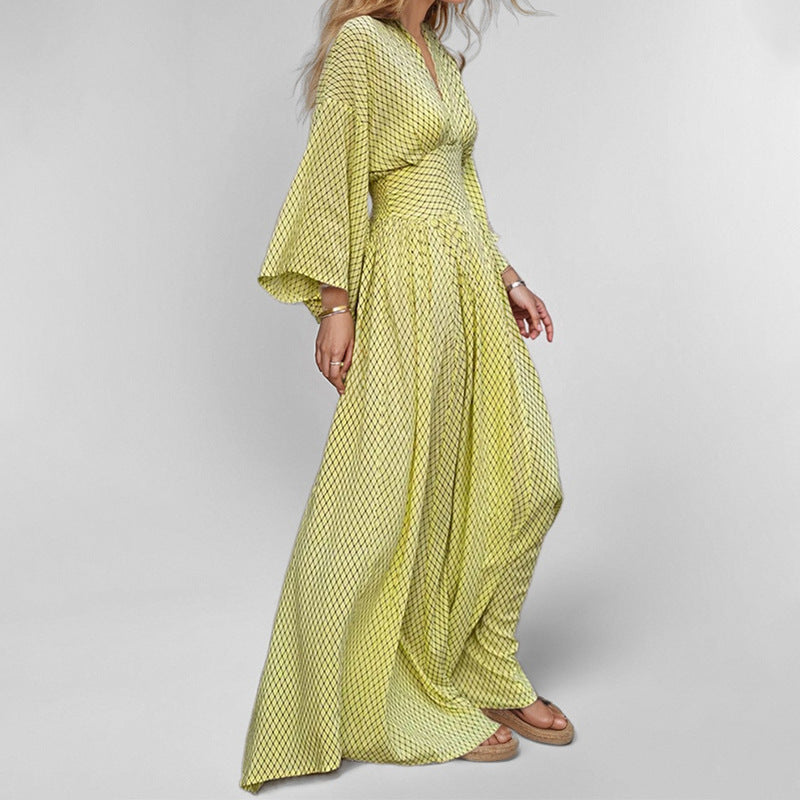 Damen Elegantes Kimono Kleid Drune