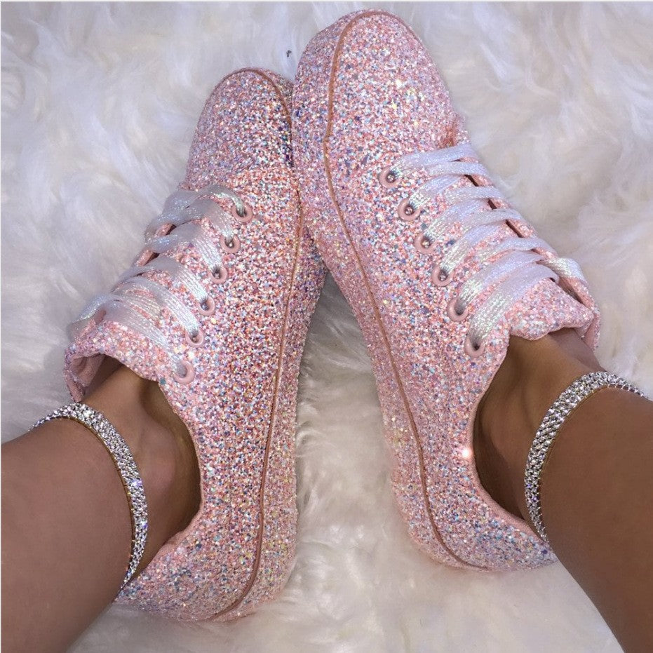 Damen Glitzernde Sneaker mit atmungsaktiver Sohle und zusätzlichem Komfort Drune