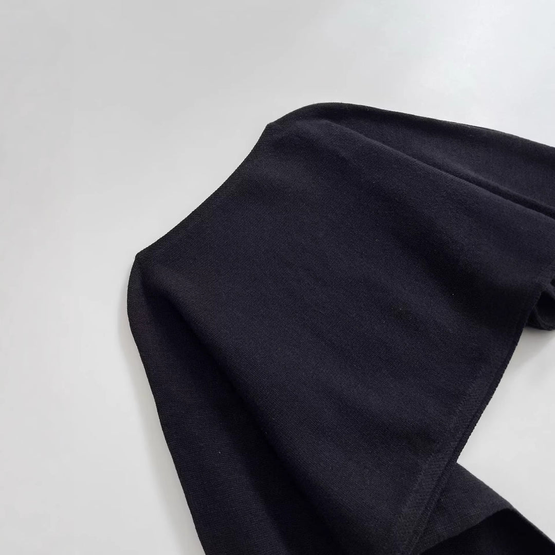 Damen Cropped-Bolero mit weiten Fledermausärmeln und langen Rippenbündchen Drune