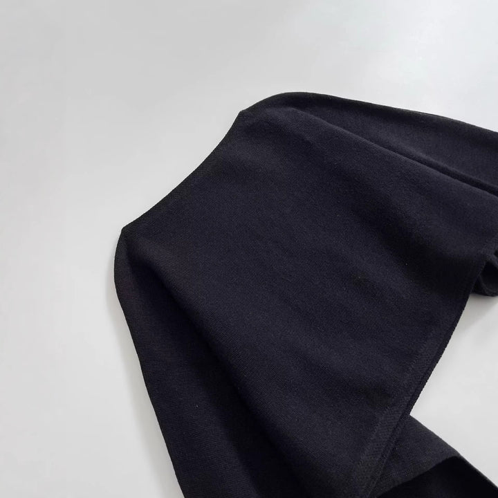 Damen Cropped-Bolero mit weiten Fledermausärmeln und langen Rippenbündchen Drune