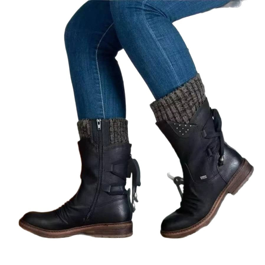 Damen modische Stiefeletten mit stylischen Details und praktischem Reißverschluss Drune