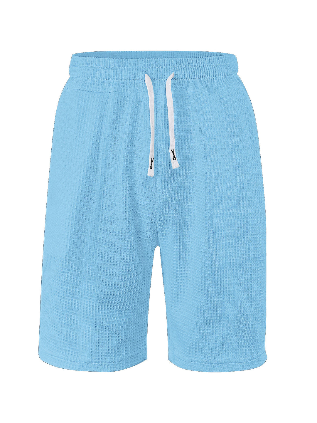 Herren nan atmungsaktive Waffel-Pyjama-Shorts mit elastischem Komfortbund, Tunnelzug und seitlichen Eingrifftaschen Drune