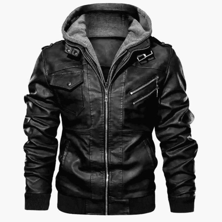 Herren lässige jacke mit abnehmbarer Kapuze und funktionalen Taschen Drune