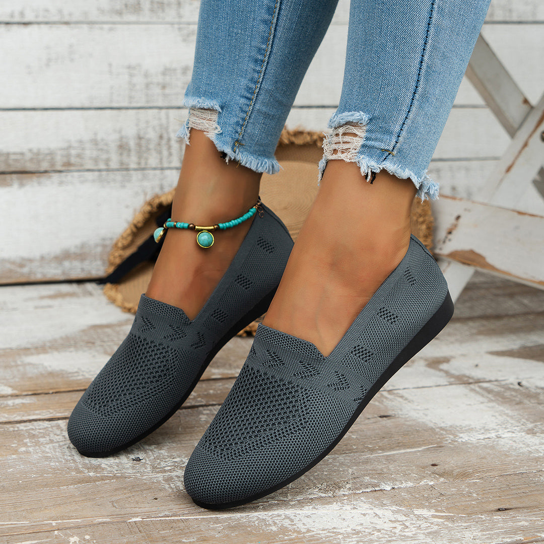 Damen Atmungsaktive Slip-On Espadrilles mit flexiblem Fußbett Drune