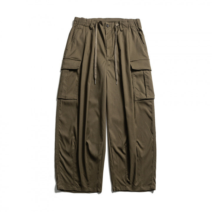 Herren Cargo-Hose im Baggy‑Schnitt mit Kordelzug und großen Pattentaschen Drune