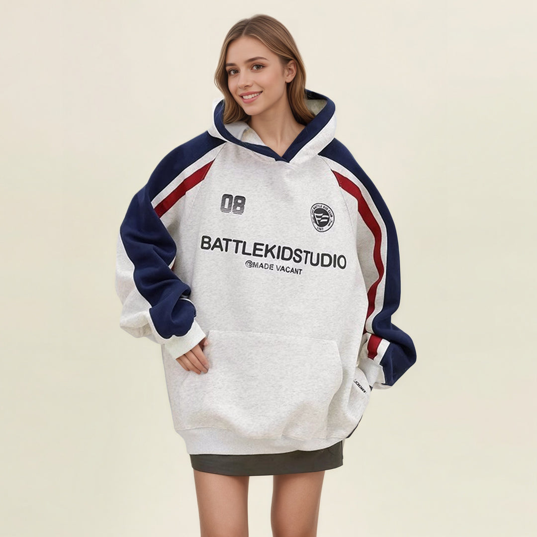 Damen Bequemer Oversized Hoodie mit modernen Grafiken Drune