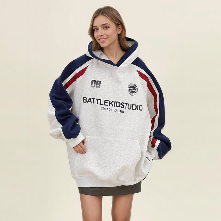 Damen Bequemer Oversized Hoodie mit modernen Grafiken Drune