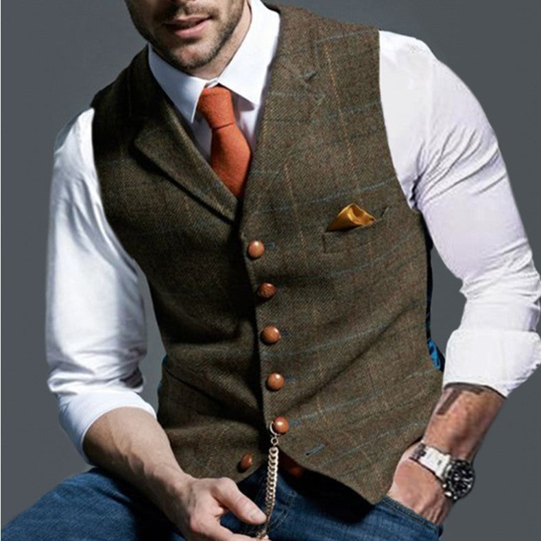 Herren elegante Weste Drune