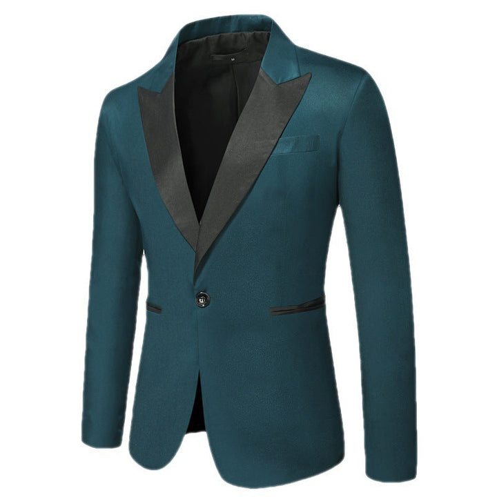 Herren Eleganter Smoking-Blazer mit klassischem Revers und zeitlosem Design Drune