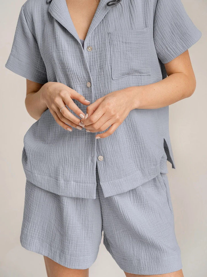 Damen Lightweight Casual Loungewear Set Drune