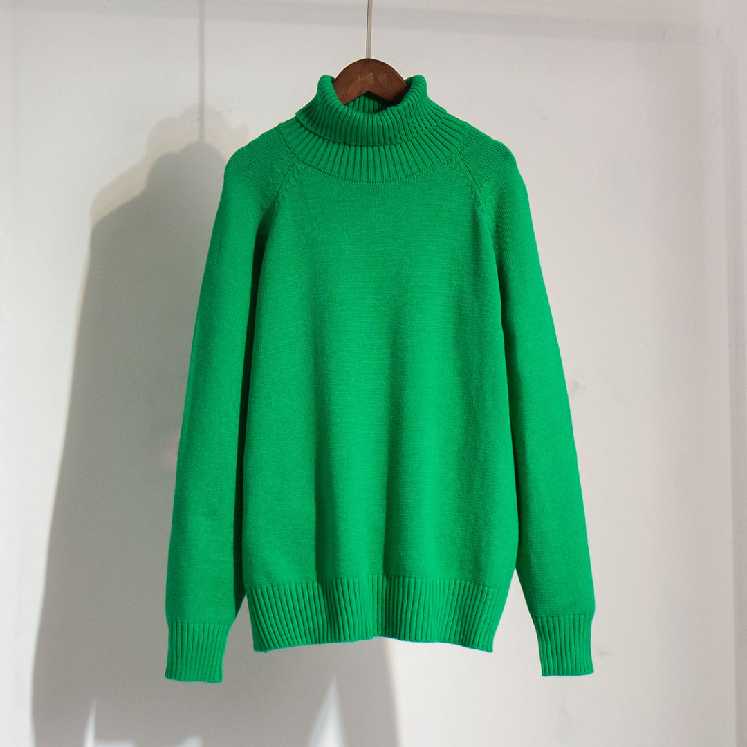Damen Strickpullover mit hochgestocktem Kragen und lässigem Schnitt Drune