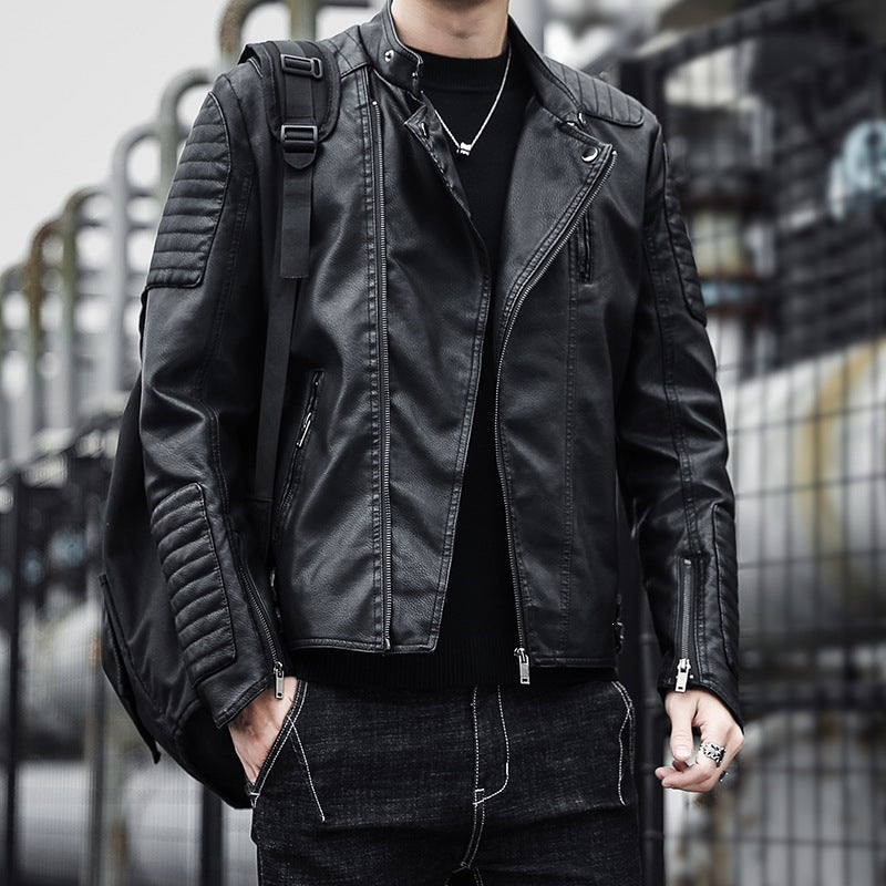 Herren Modische Bikerjacke aus Kunstleder Drune 1787738599